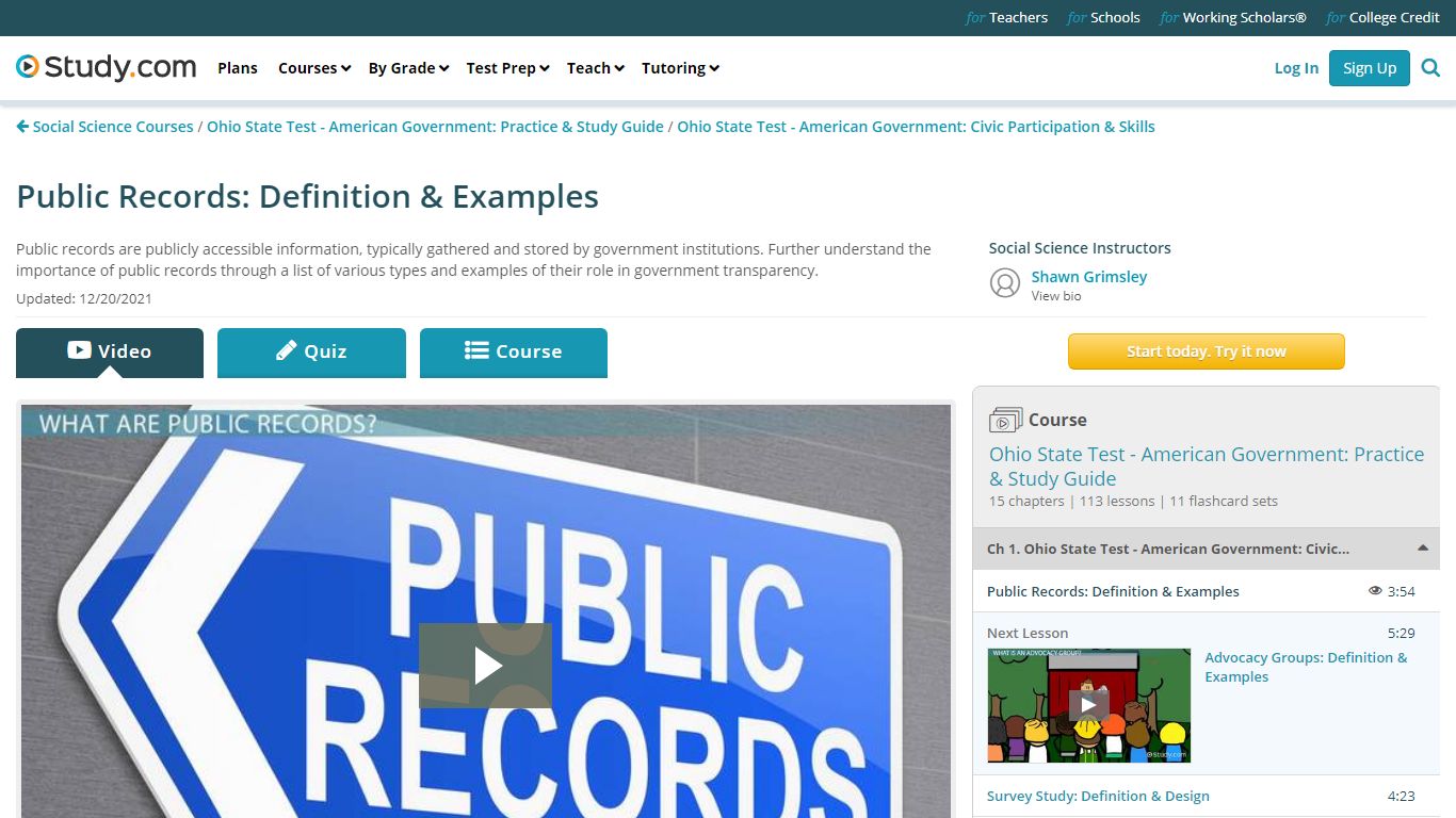 Public Records: Definition & Examples - Study.com